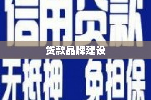 垦利贷款品牌建设