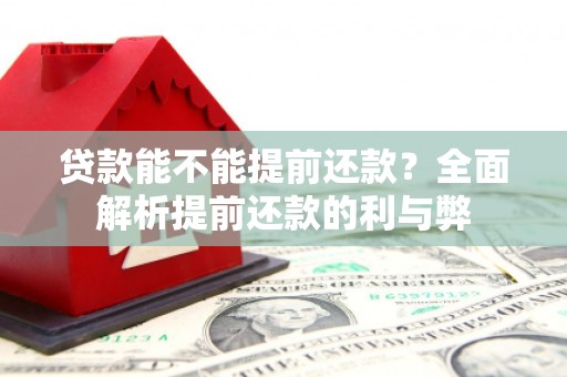 垦利贷款能不能提前还款？全面解析提前还款的利与弊