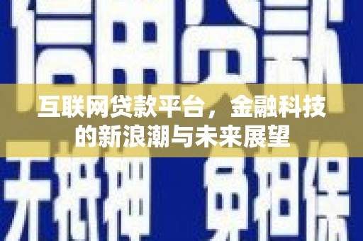 垦利互联网贷款平台，金融科技的新浪潮与未来展望
