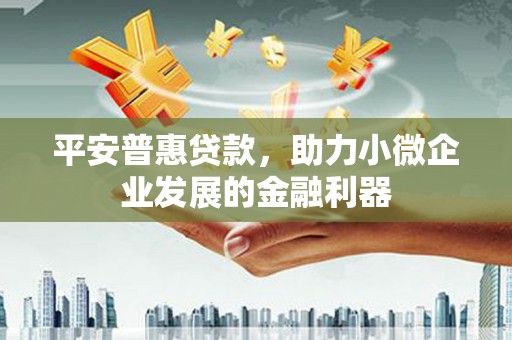 垦利平安普惠贷款，助力小微企业发展的金融利器