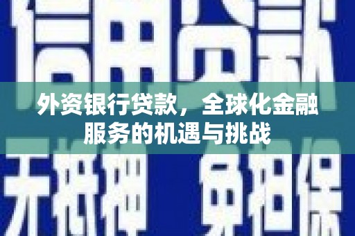 垦利外资银行贷款，全球化金融服务的机遇与挑战