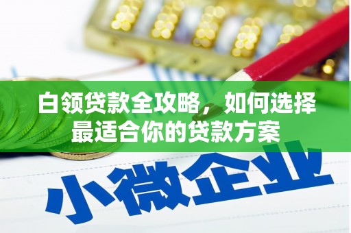垦利白领贷款全攻略，如何选择最适合你的贷款方案